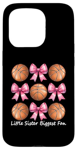 Basketball Sister Girl Coquette Little Sister Größter Fan Hülle für iPhone 15 Pro von Womens Pink Coquette Bow Basketball Player Gifts