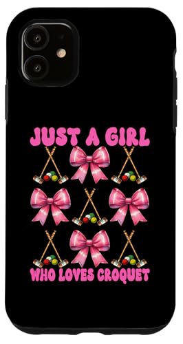 Just A Girl Who Loves Croquet Mom Muttertags-Kokette Schleife Hülle für iPhone 11 Just A Girl Who Loves Croquet Mom Muttertags-Kokette Schleife Hülle für iPhone 11 von Womens Pink Coquette Bow Croquet Player Gifts