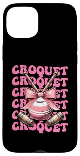 Kokette Schleife Krocket Spieler Mädchen Mama Muttertag Rosa Hülle für iPhone 15 Plus Kokette Schleife Krocket Spieler Mädchen Mama Muttertag Rosa Hülle für iPhone 15 Plus von Womens Pink Coquette Bow Croquet Player Gifts