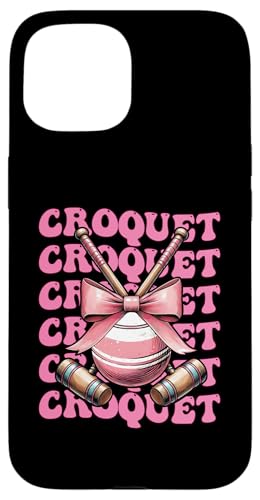 Kokette Schleife Krocket Spieler Mädchen Mama Muttertag Rosa Hülle für iPhone 15 Kokette Schleife Krocket Spieler Mädchen Mama Muttertag Rosa Hülle für iPhone 15 von Womens Pink Coquette Bow Croquet Player Gifts