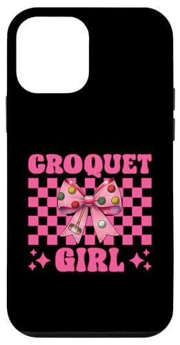Krocket Mädchen Spieler Mama Muttertag Kokette Schleife Hülle für iPhone 12 mini von Womens Pink Coquette Bow Croquet Player Gifts