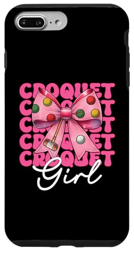 Krocket Mädchen Spieler Mama Muttertag Kokette Schleife Hülle für iPhone 7 Plus/8 Plus von Womens Pink Coquette Bow Croquet Player Gifts