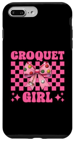 Krocket Mädchen Spieler Mama Muttertag Kokette Schleife Hülle für iPhone 7 Plus/8 Plus von Womens Pink Coquette Bow Croquet Player Gifts