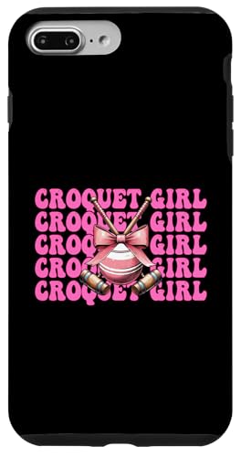 Krocket Mädchen Spieler Mama Muttertag Kokette Schleife Hülle für iPhone 7 Plus/8 Plus von Womens Pink Coquette Bow Croquet Player Gifts