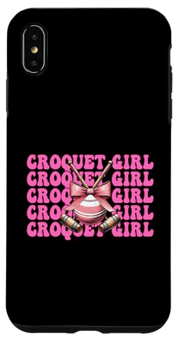 Krocket Mädchen Spieler Mama Muttertag Kokette Schleife Hülle für iPhone XS Max von Womens Pink Coquette Bow Croquet Player Gifts
