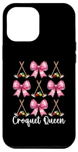Krocket Queen Player Girl Mom Mama Muttertag Kokette Schleife Hülle für iPhone 12 Pro Max von Womens Pink Coquette Bow Croquet Player Gifts
