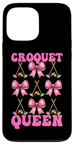Krocket Queen Player Girl Mom Mama Muttertag Kokette Schleife Hülle für iPhone 13 Pro Max von Womens Pink Coquette Bow Croquet Player Gifts