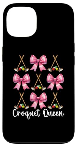 Krocket Queen Player Girl Mom Mama Muttertag Kokette Schleife Hülle für iPhone 13 von Womens Pink Coquette Bow Croquet Player Gifts