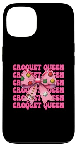 Krocket Queen Player Girl Mom Mama Muttertag Kokette Schleife Hülle für iPhone 13 von Womens Pink Coquette Bow Croquet Player Gifts