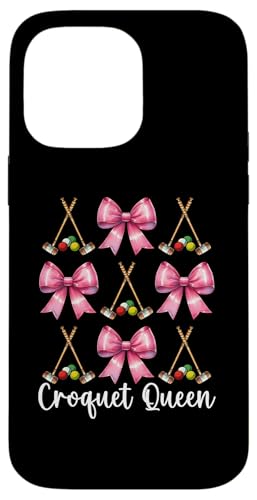 Krocket Queen Player Girl Mom Mama Muttertag Kokette Schleife Hülle für iPhone 14 Pro Max von Womens Pink Coquette Bow Croquet Player Gifts