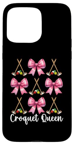 Krocket Queen Player Girl Mom Mama Muttertag Kokette Schleife Hülle für iPhone 15 Pro Max Krocket Queen Player Girl Mom Mama Muttertag Kokette Schleife Hülle für iPhone 15 Pro Max von Womens Pink Coquette Bow Croquet Player Gifts