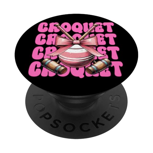 Krocketspieler Mädchen Mama Muttertag Kokette Schleife PopSockets Klebender PopGrip Krocketspieler Mädchen Mama Muttertag Kokette Schleife PopSockets Klebender PopGrip von Womens Pink Coquette Bow Croquet Player Gifts