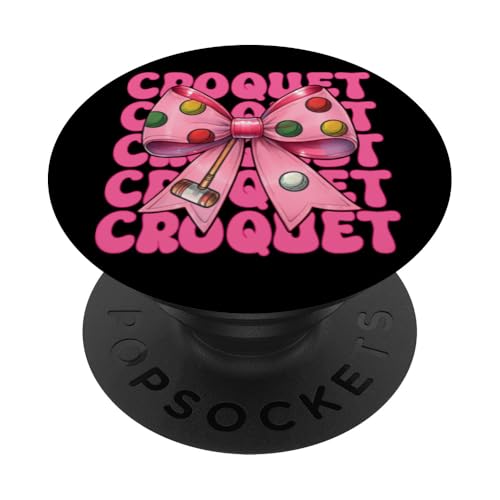Krocketspieler Mädchen Mama Muttertag Kokette Schleife PopSockets Klebender PopGrip Krocketspieler Mädchen Mama Muttertag Kokette Schleife PopSockets Klebender PopGrip von Womens Pink Coquette Bow Croquet Player Gifts