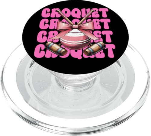 Krocketspieler Mädchen Mama Muttertag Kokette Schleife PopSockets PopGrip für MagSafe Krocketspieler Mädchen Mama Muttertag Kokette Schleife PopSockets PopGrip für MagSafe von Womens Pink Coquette Bow Croquet Player Gifts