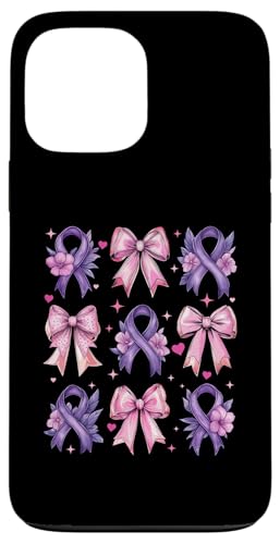 Kokette Schleife Epilepsie Bewusstsein Lila Band Mädchen Mama Hülle für iPhone 13 Pro Max von Womens Pink Coquette Bow Epilepsy Awareness Gifts