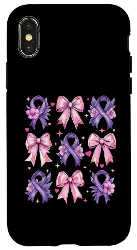 Kokette Schleife Epilepsie Bewusstsein Lila Band Mädchen Mama Hülle für iPhone X/XS Kokette Schleife Epilepsie Bewusstsein Lila Band Mädchen Mama Hülle für iPhone X/XS von Womens Pink Coquette Bow Epilepsy Awareness Gifts