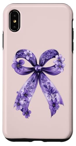 Kokette Schleife Epilepsie Bewusstsein Lila Band Mädchen Mama Hülle für iPhone XS Max von Womens Pink Coquette Bow Epilepsy Awareness Gifts