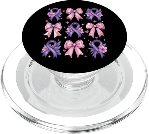 Kokette Schleife Epilepsie Bewusstsein Lila Band Mädchen Mama PopSockets PopGrip für MagSafe Kokette Schleife Epilepsie Bewusstsein Lila Band Mädchen Mama PopSockets PopGrip für MagSafe von Womens Pink Coquette Bow Epilepsy Awareness Gifts