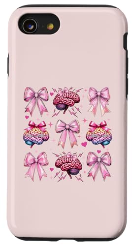 Kokette Schleife Epilepsie Bewusstsein Mädchen Mutter Muttertag Hülle für iPhone SE (2020) / 7 / 8 von Womens Pink Coquette Bow Epilepsy Awareness Gifts