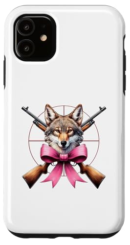 Coquette Bow Coyote Hunter Jagd Mädchen Mama Muttertag Hülle für iPhone 11 Coquette Bow Coyote Hunter Jagd Mädchen Mama Muttertag Hülle für iPhone 11 von Womens Pink Coquette Ribbon Coyote Hunter Gifts
