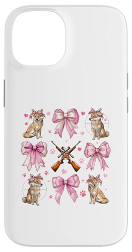 Coquette Bow Coyote Hunter Jagd Mädchen Mama Muttertag Hülle für iPhone 14 Coquette Bow Coyote Hunter Jagd Mädchen Mama Muttertag Hülle für iPhone 14 von Womens Pink Coquette Ribbon Coyote Hunter Gifts