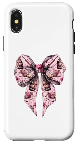Coquette Bow Coyote Hunter Jagd Mädchen Mama Muttertag Hülle für iPhone X/XS Coquette Bow Coyote Hunter Jagd Mädchen Mama Muttertag Hülle für iPhone X/XS von Womens Pink Coquette Ribbon Coyote Hunter Gifts
