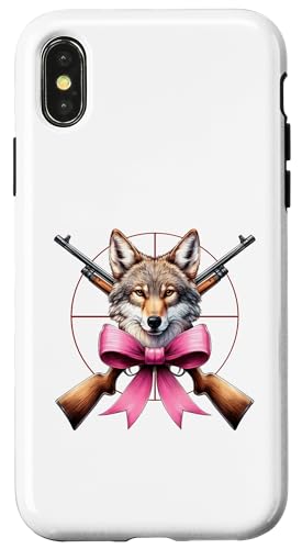 Coquette Bow Coyote Hunter Jagd Mädchen Mama Muttertag Hülle für iPhone X/XS von Womens Pink Coquette Ribbon Coyote Hunter Gifts