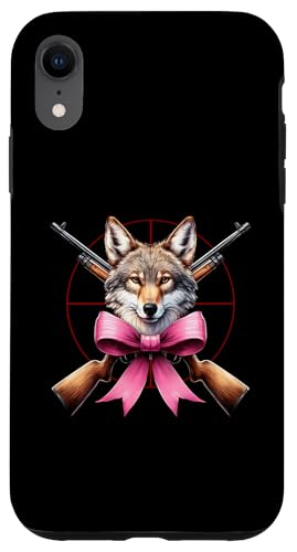 Coquette Bow Coyote Hunter Jagd Mädchen Mama Muttertag Hülle für iPhone XR Coquette Bow Coyote Hunter Jagd Mädchen Mama Muttertag Hülle für iPhone XR von Womens Pink Coquette Ribbon Coyote Hunter Gifts