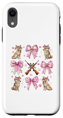 Coquette Bow Coyote Hunter Jagd Mädchen Mama Muttertag Hülle für iPhone XR Coquette Bow Coyote Hunter Jagd Mädchen Mama Muttertag Hülle für iPhone XR von Womens Pink Coquette Ribbon Coyote Hunter Gifts