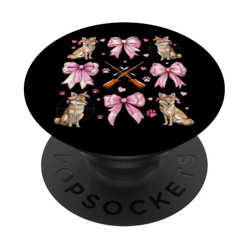 Coquette Bow Coyote Hunter Jagd Mädchen Mama Muttertag PopSockets Klebender PopGrip Coquette Bow Coyote Hunter Jagd Mädchen Mama Muttertag PopSockets Klebender PopGrip von Womens Pink Coquette Ribbon Coyote Hunter Gifts