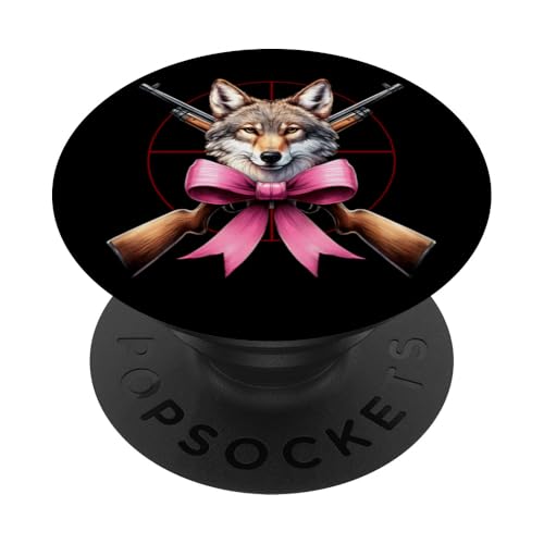 Coquette Bow Coyote Hunter Jagd Mädchen Mama Muttertag PopSockets Klebender PopGrip Coquette Bow Coyote Hunter Jagd Mädchen Mama Muttertag PopSockets Klebender PopGrip von Womens Pink Coquette Ribbon Coyote Hunter Gifts