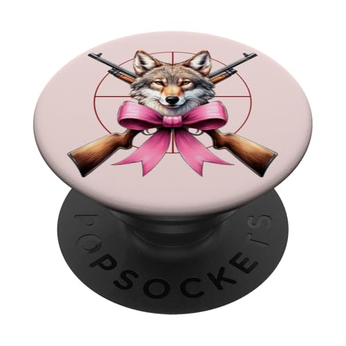 Coquette Bow Coyote Hunter Jagd Mädchen Mama Muttertag PopSockets Klebender PopGrip Coquette Bow Coyote Hunter Jagd Mädchen Mama Muttertag PopSockets Klebender PopGrip von Womens Pink Coquette Ribbon Coyote Hunter Gifts