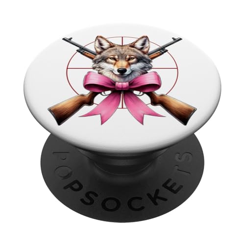 Coquette Bow Coyote Hunter Jagd Mädchen Mama Muttertag PopSockets Klebender PopGrip Coquette Bow Coyote Hunter Jagd Mädchen Mama Muttertag PopSockets Klebender PopGrip von Womens Pink Coquette Ribbon Coyote Hunter Gifts