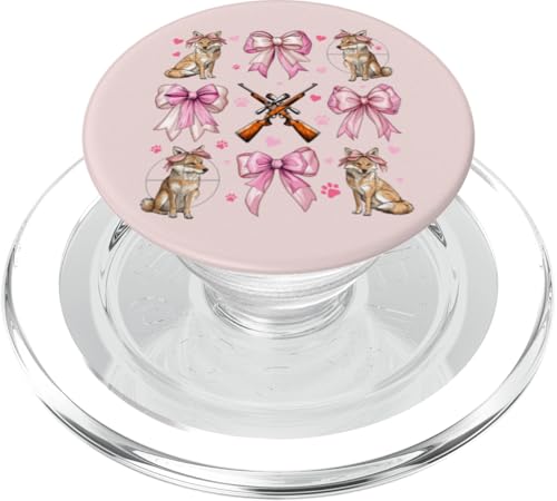 Coquette Bow Coyote Hunter Jagd Mädchen Mama Muttertag PopSockets PopGrip für MagSafe Coquette Bow Coyote Hunter Jagd Mädchen Mama Muttertag PopSockets PopGrip für MagSafe von Womens Pink Coquette Ribbon Coyote Hunter Gifts