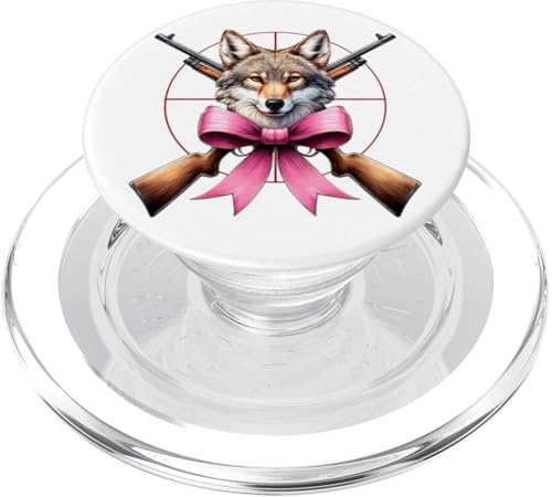 Coquette Bow Coyote Hunter Jagd Mädchen Mama Muttertag PopSockets PopGrip für MagSafe Coquette Bow Coyote Hunter Jagd Mädchen Mama Muttertag PopSockets PopGrip für MagSafe von Womens Pink Coquette Ribbon Coyote Hunter Gifts