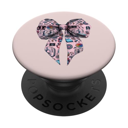 Coquette Bow Ct Radiographin Radiographie Rad Tech X-Ray Girl PopSockets Klebender PopGrip von Womens Radiology Coquette Ribbon CT MRT Gifts
