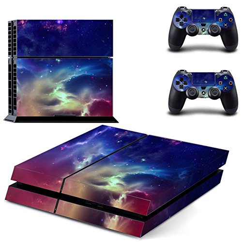 Wondder PS4 Haut Aufkleber, Schutz Vinyl Aufkleber Haut Aufkleber für PS4 Konsole + 2 Controller Skins + 2 x Silikon Daumen Griffe (Farbe 13) von Wondder