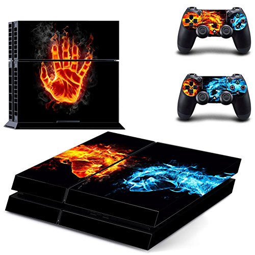 Wondder PS4 Haut Aufkleber, Schutz Vinyl Aufkleber Haut Aufkleber für PS4 Konsole + 2 Controller Skins + 2 x Silikon Daumen Griffe (Farbe 15) von Wondder