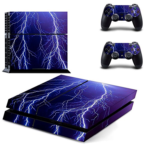 Wondder PS4 Haut Aufkleber, Schutz Vinyl Aufkleber Haut Aufkleber für PS4 Konsole + 2 Controller Skins + 2 x Silikon Daumen Griffe (Farbe 19) von Wondder