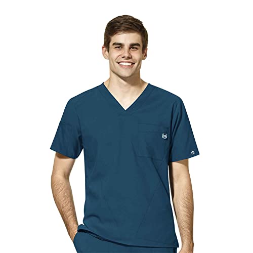 WonderWink 6355XCARI5XL W123 Herren V-Neck Top Caribbean Blue, Extended-5XL Gr. von WonderWink