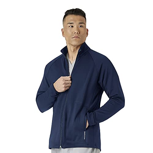 WonderWink Layers Herren 8309 Fleecejacke mit durchgehendem Reißverschluss, Zinn, M von WonderWink