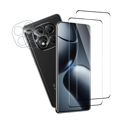 [2+2 Stück] für Folie Xiaomi Poco X7 Panzerglas Kameraschutz, Unzerbrechlich für Displayfolie Xiaomi Redmi Note 14 Pro 5G Schutzfolie, Displayschutz Xiaomi Redmi Note 14 Pro 5G/Poco X7 Schutzglas von Wondoner