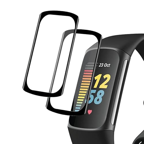 [2 Stück] für Folie Fitbit Charge 6 Soft TPU, Stoß-Kratzfest Displayschutz für Fitbit Charge 5 Panzerglasfolie, Blasenfreie Einfache Installation Displayschutzfolie Fitbit Charge 5/6 Schutzfolie von Wondoner