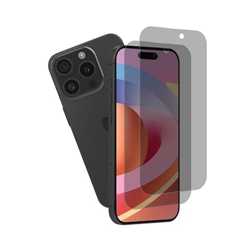 [2 Stück] für Folie iPhone 15 Blickschutz, Stoß-Kratzfest Panzerglasfolie für iPhone 15 Pro Privacy Displayschutz, Blasenfreie Einfache Installation Panzerglas iPhone 15/15 Pro Anti Spy Schutzfolie von Wondoner