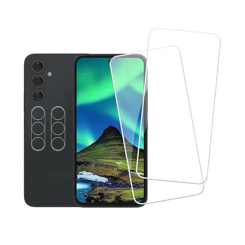 Wondoner [2+2 Stück für Schutzfolie Samsung A54 Panzerglas Galaxy A54 Folie Samsung Galaxy A54 Schutzfolie, HD Displayschutzfolie, 9H, Ultra-klar, für Samsung Galaxy A54 5G Kameraschutz von Wondoner