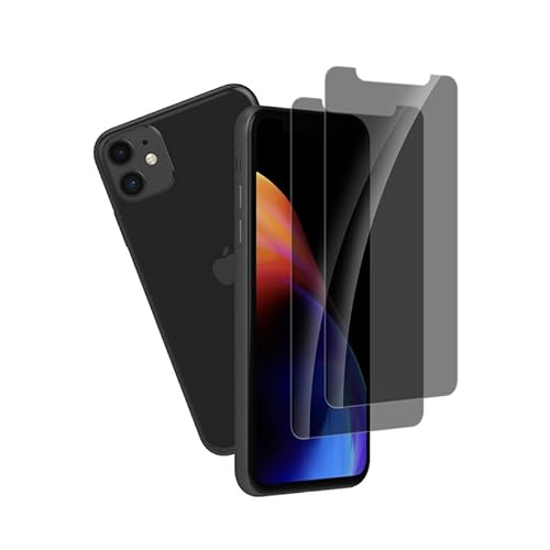 Wondoner [2 Stück] für Folie iPhone 11 Blickschutz, Stoß-Kratzfest Panzerglasfolie für iPhone XR Privacy Displayschutz, Blasenfreie Einfache Installation Panzerglas iPhone 11/XR Anti Spy Schutzfolie von Wondoner
