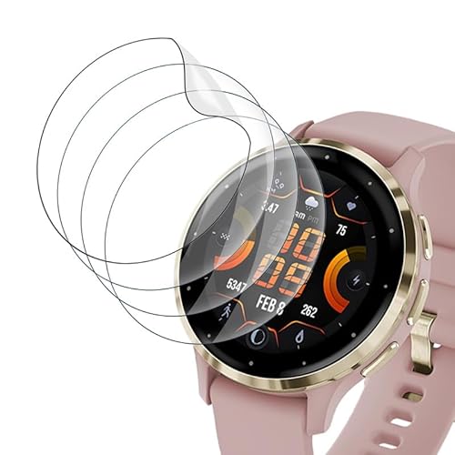 Wondoner [4 Stück] für Folie Garmin Venu 3s Soft TPU, Unzerbrechlich für Panzerglas Garmin Venu 3s Schutzfolie, Hohe Transparenz Antifouling Displayschutz Screen Protector von Wondoner