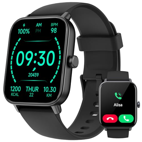Smartwatch Herren mit Telefonfunktion, Alexa eingebaute, 1.8'' Fitnessuhr Damen mit Herzfrequenz, SpO2, Schlaf, Stress Monitor, 100+ Sportmodi, IP68 Wasserdicht Schrittzähler Uhr Damen für Android iOS Smartwatch Herren mit Telefonfunktion, Alexa eingebaute, 1.8'' Fitnessuhr Damen mit Herzfrequenz, SpO2, Schlaf, Stress Monitor, 100+ Sportmodi, IP68 Wasserdicht Schrittzähler Uhr Damen für Android iOS von Woneligo