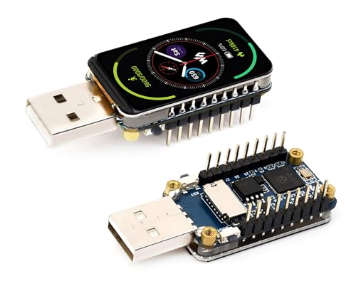RP2350 3,7 cm Display-Entwicklungsplatine, 172 x 320, 262 K Farbe, basierend auf RP2350 Dual-Core- und Dual-Architektur-Mikrocontroller, mit bunter RGB-LED, Typ-A-USB-Anschluss, mit vorgelötetem von Wonrabai