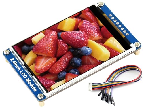 Wonrabai Waveshare 2,4-Zoll-LCD-Display-Modul, TFT-Display-Panel, 240 x 320 Auflösung, 65 K RGB-Displayfarben, eingebettete ILI9341-Treiber-SPI-Schnittstelle, kompatibel mit Raspberry Pi/mit von Wonrabai
